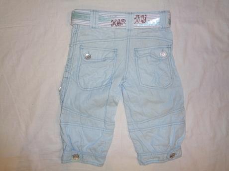 Exkluzivní 3/4 bledě modré kalhoty s páskem, next,116