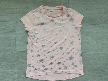 Dívčí tričko růžové s hvězdičkami, vel. 128, pepco,128