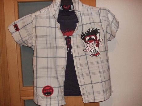 Štýlová košeľa + tričko devil fish, 104