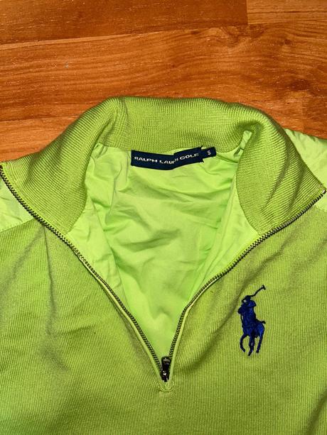 Zářivě zelená mikina se stojáčkem, ralph lauren, ralph lauren,s