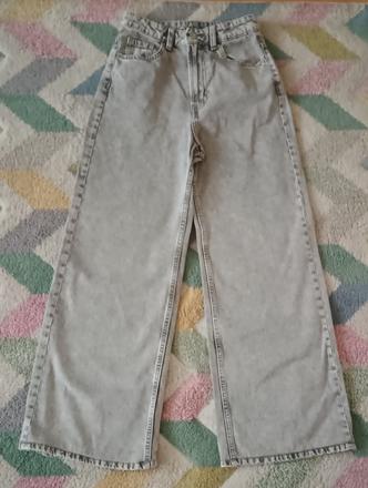 Krásné široké rifle značky h&m vel.152/158, h&m,152