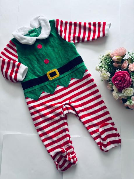 Overálek vánoční skřítek elf - v.6/9 měs., 74