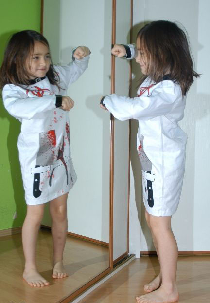 Karnevalový plášť strašidelný řezník, halloween,