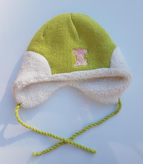 F223 dívčí teplá zimní pletená čepice vel. 104-110, 104