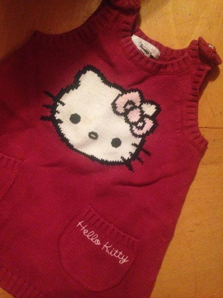 Dívčí úpletové šaty hello kitty vel. 62 - 68, h&m,62