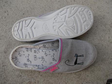 Šedé pantofle s kočičkou befado, vel.31, befado,31