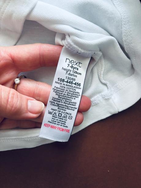 Tílko bíle zn. next - v.7/8 let, next,128