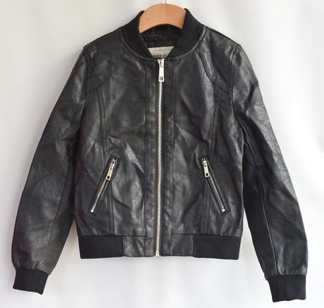 Koženková bunda vel. 7 - 8 let, river island,128