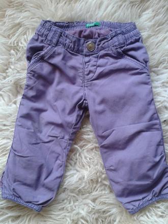 Kalhoty benetton s podšívkou, benetton,74