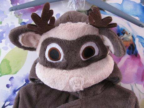 Karneval-kostým, overal s hlavou, malý sob,