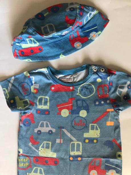 Letní overálek s kloboučkem, bluezoo,86