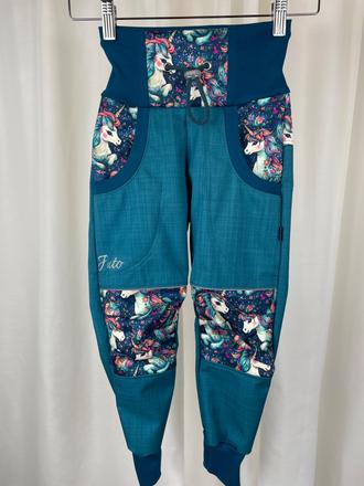 Softshellové kalhoty jednorožci 98/104, 98 / 104