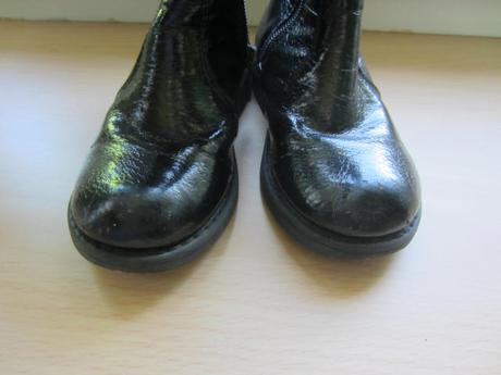 Teplé lakované kozačky, s kožíškem nelli blu, nelli blu,25