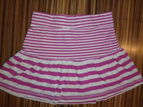 Luxusní bílofialová pruhovaná sukně, 152
