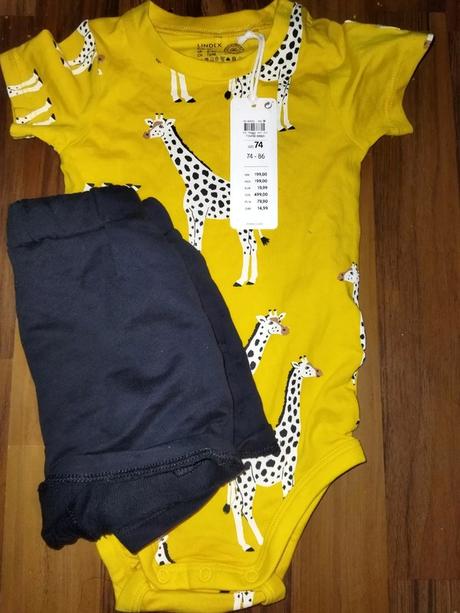 Body s žirafy+kratase 74 lindex komplet, lindex,74