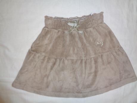 Krásná sametová hnědozlatá volánová sukně, okay,110