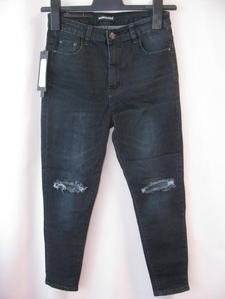 Elastické,trhané džíny - momokrom, 38