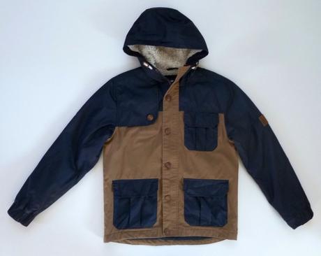 Zateplená bunda s kapucí vel. 158, 158