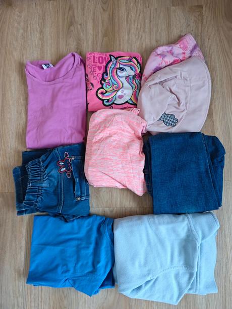 Balíček obleceni pro holku - 9 kusů - velikost 122, 122–134