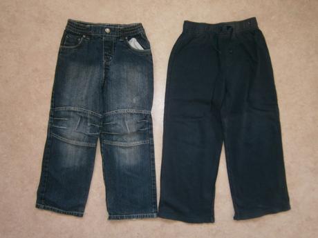 2 x kalhoty + bunda, ponožky, rolák, vel. 116, 104–116