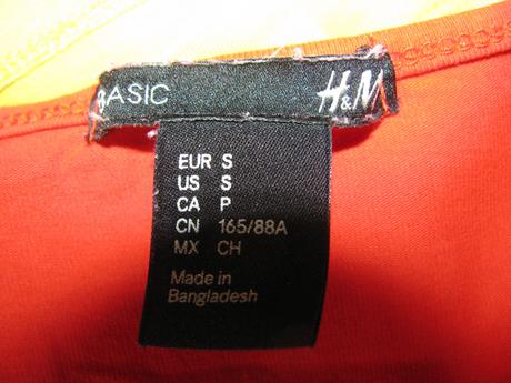 Dámské letní oranžové tílko h&m, h&m,s