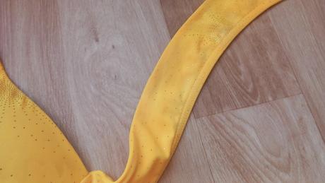 Žlutá plavková push-up podprsenka - cca 85b, l