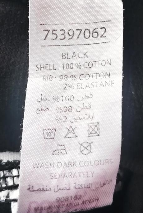 Černé bavlněné kalhoty vel 140 - 146, 140