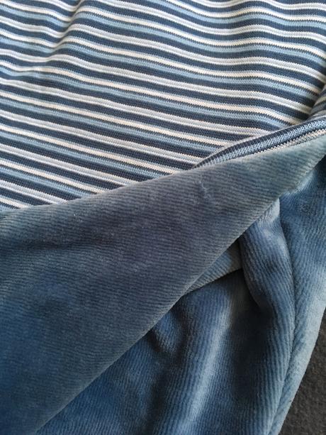 Modrý pytel-fusak do sedačky, 