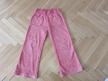 3x sametové tepláky 4-5 let, 104–116