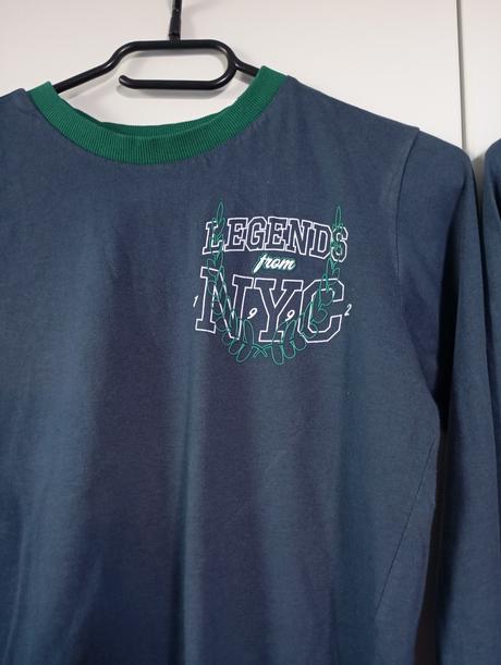 Dvakrát stejné triko s potiskem dlouhý rukáv, sinsay,146