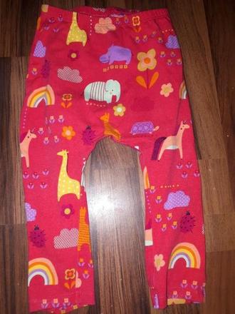 Růžové leginy s duhy a zvířátky 86 next, next,86