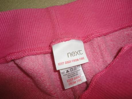 Růžové tepláky next, vel. 8-9 let, next,128