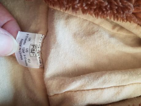 Nádherný overal značky f&f. velikost 9-12měsíců., f&f,74