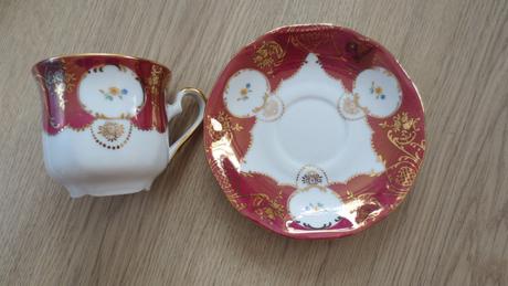 Šálek a podšálek porcelán zlacený, 