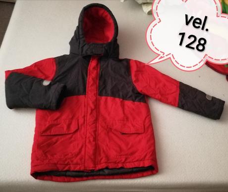 Dětská zimní bunda s kapucí, topolino,128