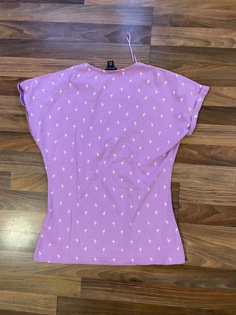 Plameňák lila triko, vel 42/ tedy xl, miso, xl