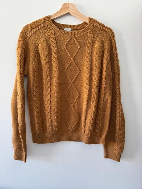 Oranžový/hořčicový svetr s/36, pimkie,s
