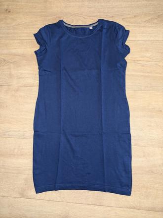 Trikové modré mini šaty vel. xs, xs