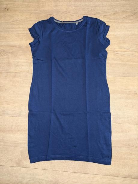 Trikové modré mini šaty vel. xs, xs
