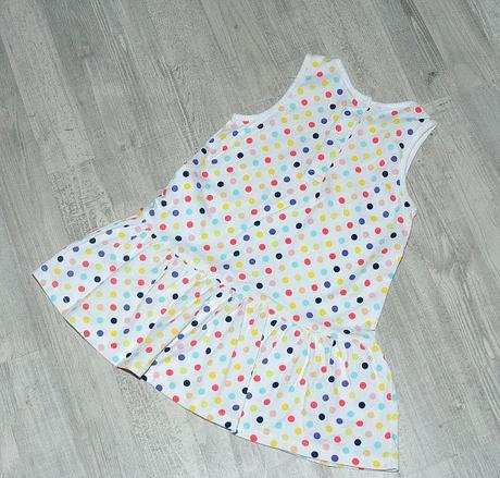 Bavlněné dívčí puntíkaté letní šaty, h&m,86