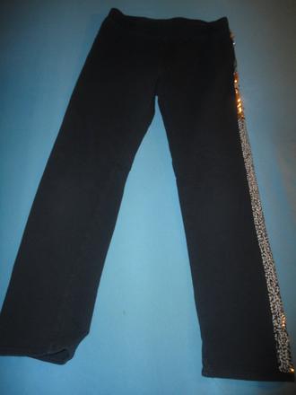 Legíny s bočními flitry hm, vel. 8-9 let, h&m,128