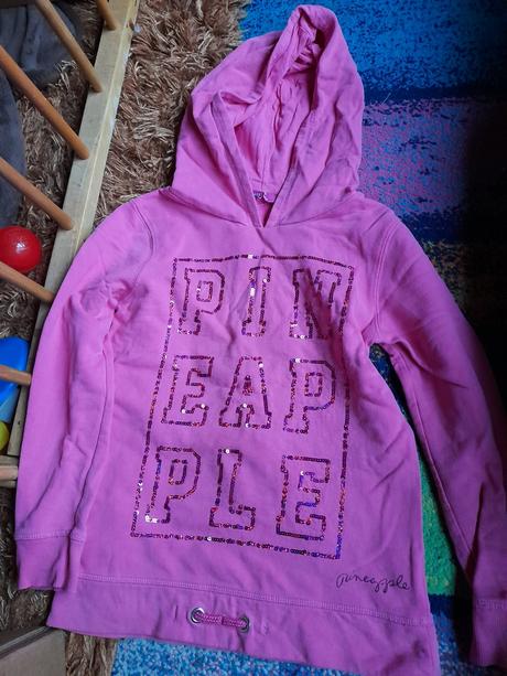 Krásná růžová mikina pineapple, 134