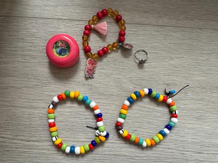 Dětské šperky - 3x náramek, prstýnek, jojo troll, 