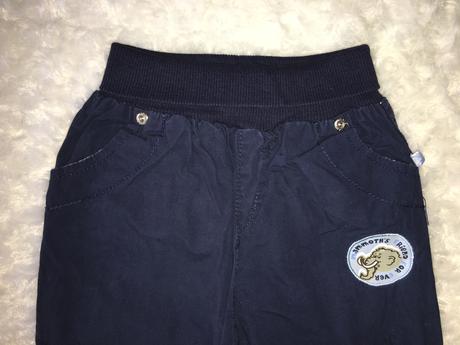 Modré podšité plátěné kalhoty okay, okay,68