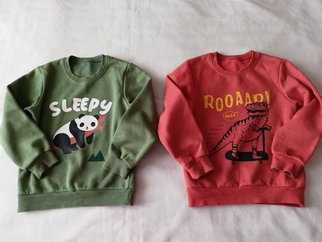 2x zateplená mikina, 128/134, 128