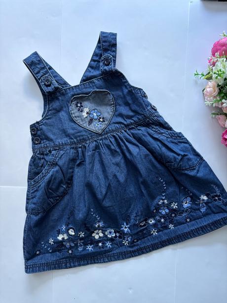 Ob/ šaty džínové - v. 9/12 měs., george,80