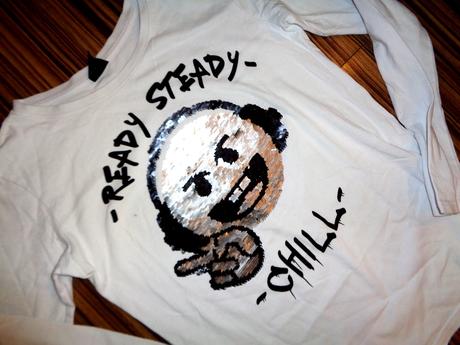 Bílé tričko s flitrovou obousměrnou aplikací, chapter young,158