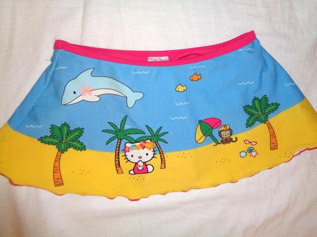 Luxusní plavky se sukýnkou s kittynkou 122/128, h&m,122 / 128