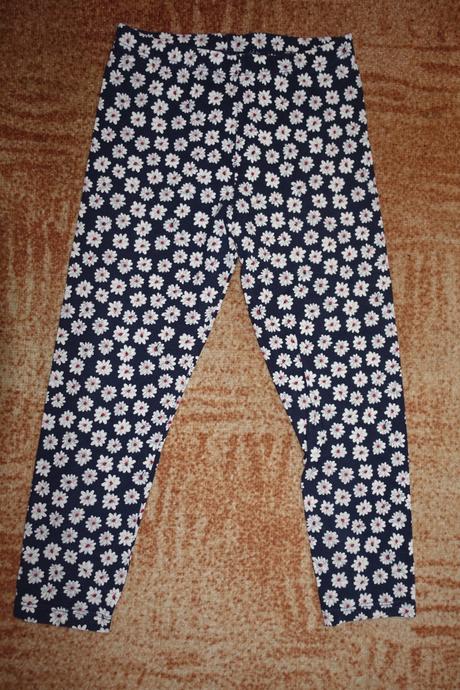 Tříčtvrteční legíny s kytičkami vel. 122-128, george,122