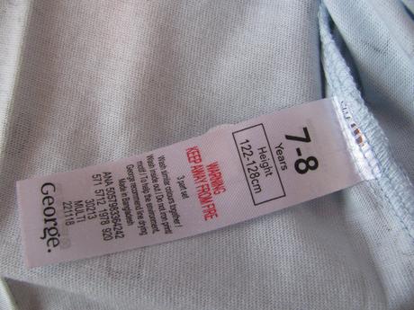 Světle modré bavlněné tričko s letnímy obrázky, george,128